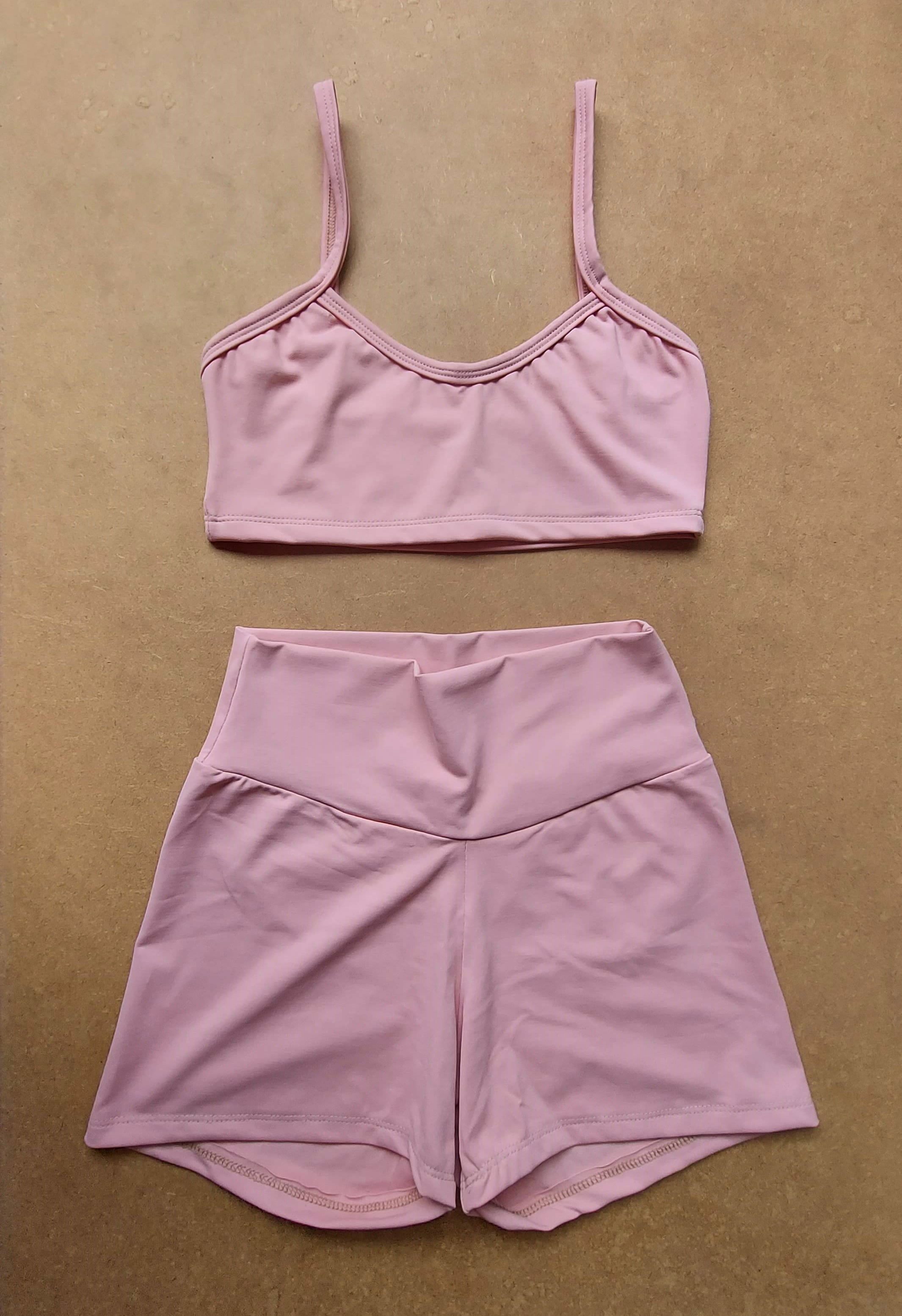 Conjunto Fitness Rosa Nude