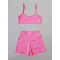 Conjunto Basic Fitness Rosa Candy